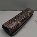 KIMODE Comfort Kitchen Mats for Floor Cushioned Anti Fatigue, Boho Floral Vintage Sink Rug Non Slip for Laundry, Memory Foam Padded Standing Desk Mat for Office, Navy Blue Green