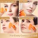 Makeup Sponges 4 Pack, Ultra Soft Beauty Blenders for Flawless Foundation Application, Latex-Free & Hypoallergenic Makeup Sponges For Foundation, Powder, Cream,Liquid (Orange)