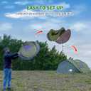 6 Person Easy Pop Up Tents for Camping - AYAMAYA Double Layer Waterproof Instant Tent with Vestibule & Porch, Large Size Family Tent Automatic Setup for 4-6 People Camping Hiking (Poles Included), 12.5*8.5*4.3 ft