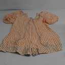 SENSERISE Womens Oversized Striped Romper Dress Shorts Jumpsuit Beach Vacation Clothes with Pockets (Small, Yellow Orange)