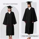 MyGradDay Unisex Matte Graduation Cap and Gown 2026 Set Bulk with Tassel for College High School Graduates (Black, XL)