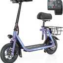 URBANMAX C1 Adult Seated E‑Scooter,450W,20 Mile,15.5MPH,Rear Basket