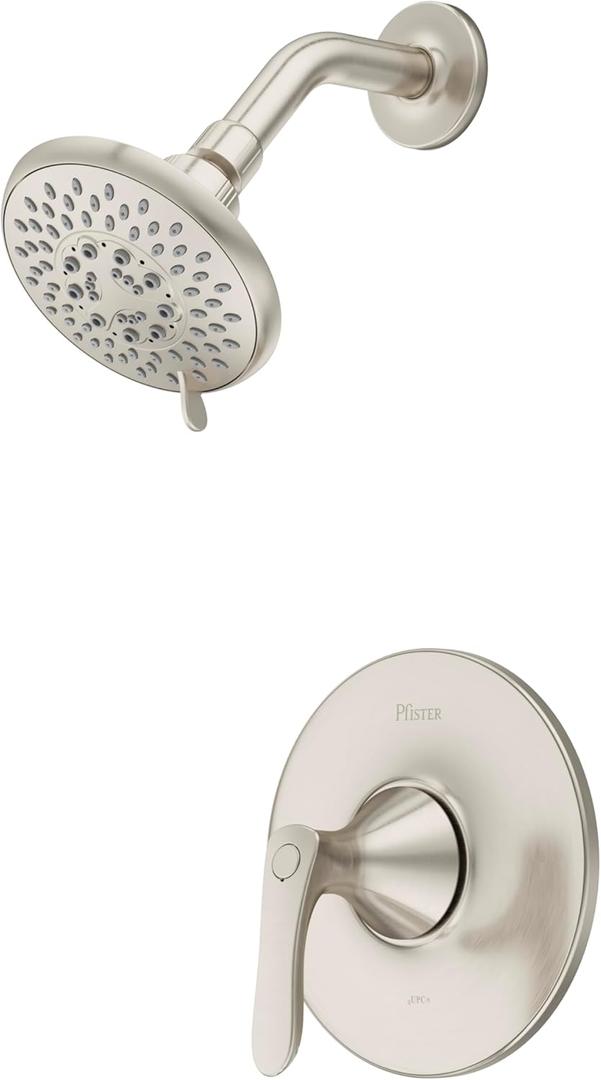 Pfister Weller Shower Only Trim Kit, Valve Not Included, 1-Handle, 2-Hole Install, Brushed Nickel Finish, LG897WRK