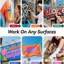 Coogert 8 Vibrant Colors Jumbo Poster Markers, 15MM Thick Permanent Acrylic Graffiti Markers, Wide Tip Paint Marker for Canvas, Posters Board, Fabric, Window, Wood, Teachers,Banner painting supplies