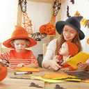 ZingSurp Halloween Witch Hat for Women,Adult Witch Hat for Halloween Party Cosplay Costume Accessory,Modern Wool Witches Cap