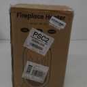 Small Space Heater for Indoor Use, 1500W/750W Portable Electric Fireplace with 3D Flame, Ceramic Heater Fan with Thermostat Overheat & Tipover Protection for Home Office Room Desk, White