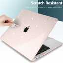 DONGKE for MacBook Air 13 inch Case 2021-2018 Release A2337 M1 A2179 A1932, Bling Plastic Hard Shell Case & Keyboard Cover Only Compatible with MacBook Air 13 inch Retina Fits Touch ID, Starlight