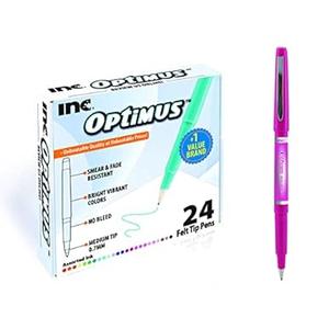 OPTIMUS 18-Color 0.7mm Felt Tip Pens - No Bleed, For Writing, Drawing, Journaling