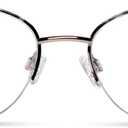 Beige Tortoise Metal Rimmed Cat Eye Reading Glasses for Women with Sturdy Made - Spring Hinges Half Frame Eyeglasses - Wire Rim Readers for Women - For all Face Shapes Women's Readers - Cheaters 2.75