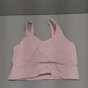 THE GYM PEOPLE Womens' Sports Bra Longline Wirefree Padded with Medium Support (Pink)