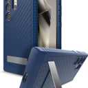 ZAGG Everest Samsung Galaxy S24 Ultra Case with Kickstand - Triple Layer Graphene-Infused Drop Protection up to 20ft, Eco-Friendly Design, Textured Grip, Navy Blue