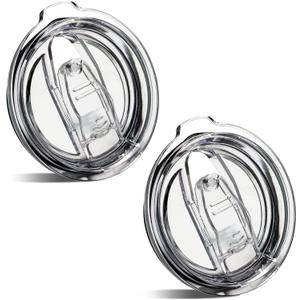 20oz Tumbler Replacement Lids Spill Proof Splash Resistant Lids Covers for 3.25in Cup Mouth Compatible with Classic Stainless Steel Tumblers YETI Rambler Atlin, Beast Juro SUNWILL Cup (2 Pack)