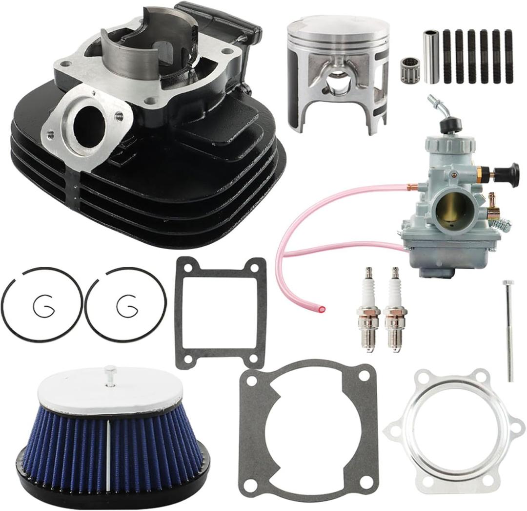 WFLNHB Cylinder Carburetor Piston Gasket Top End Kit Set Replacement for Yamaha Blaster 200 YFS200