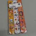 Childom 48Pcs Halloween Slap Bracelet For Kids,Halloween Decorations Gifts Party Favors Bracelet Decoration Outdoor,School Classroom Prizes Snap Bracelets Bulk Decor,Holiday Favors for Kids,Boys,Girls