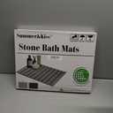 Foldable Stone Bath Mat, Quick Dry Stone Drying Mats for Bathroom, Super Absorbent Rollable Bath Mat, Non Slip, Large Diatomaceous Earth Dish Drying Mats for Kitchen Counter, 23.5 x 15.4in (Light Gray)