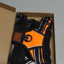 PHOEPET No Pull Dog Harness Medium Reflective Front Clip Vest with Handle,Adjustable 2 Metal Rings 3 Buckles,[Easy to Put on & Take Off](M, Orange)