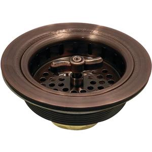Kingston Brass K212AC Tacoma Kitchen Sink Basket Strainer, Antique Copper