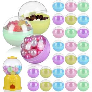 2. 36 Inch Vending Capsule: 50pcs Gumball Vending Machine Capsule - Colorful Plastic Fillable Balls for Candy Party Favor Prize