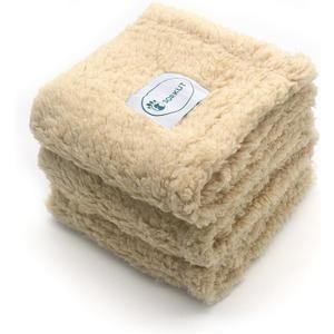 1 Pack 3 Dog Blanket Calming Blankets Fluffy Premium Fleece Puppy Blanket Soft Sherpa Pet Blanket for Dog Puppy Cat Beige,Medium(29'' x20)