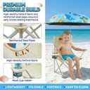 Kids Beach Folding Camping Chair - Kids Camping Chair with Outdoor Umbrella - Lightweight and Sturdy - for Beach Outdoor Camping Picnic (Blue)