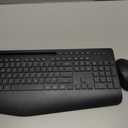 Wireless Keyboard and Mouse Combo - Full-Sized Ergonomic Keyboard with Wrist Rest, Phone Holder, Sleep Mode, Silent 2.4GHz Cordless Keyboard Mouse Combo for Computer, Laptop, PC, Mac, Windows -Trueque (1 PACK, Black)