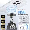 360 Spin Magnetic Stand for iPhone 17 Pro Max Case, Adjustable Kickstand iPhone Case for iPhone 17 Pro Max 6.9", Silver