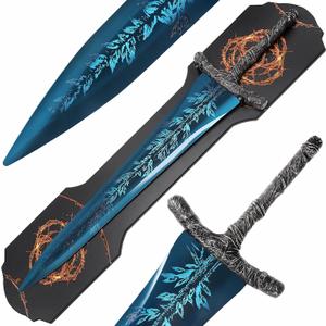 Dark Moon Greatsword Elden Ring's Merch Full Metal 48" Cosplay Knight Weapons Moonlight Swords for Adults Blue