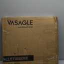 VASAGLE Side Table, Round End Table with 2 Storage Shelves for Living Room, Bedroom, Nightstand with Steel Frame for Small Spaces, Accent Coffee Table, Greige and Ink Black
