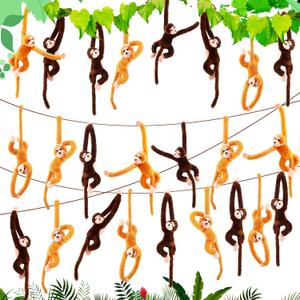 24 Pcs Hanging Monkey Stuffed Animals Bulk Cute Plush 24 Inch Hanging Monkey Toys for Room Decor Birthday Christmas Easter Gift