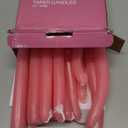 Set of 14 Pink Taper Candles, 7-8 Hours Burn Time, Unscented, Smokeless and Dripless, 4/5 x 10 Inch Dinner Candle Set for Valentine's Day,Household, Wedding, Party and Home Dcor Candlesticks