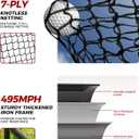 Golf Practice Net Set 10x7.5FT, Heavy Duty Golf Hitting Net for Backyard & Indoor Training, Golf Swing Practice Net with Ball Return System, Extended Top Barrier, Target Cloth & Carry Bag.