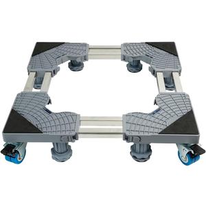 Mobile Base With 4 Locking Wheels And 8 Strong Feet 27.5-35.4, Heavy Duty Furniture Dolly for Washer, Refrigerator and Dryer, Adjustable Fridge Stand Washing Machine Stand Pedestal (27.5-35.4)