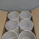 6PCS Chandelier Lamp Shades,Mini Lamp Shades Clip-on Bulbs Fabric Lampshade,Chandelier Replacement Shades for Wall Light,Natural Linen Lamp Shade Set,5" Width X 5.3"Height,Assembly Required