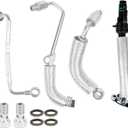 BHB 4PCS Turbo Oil Return Drain Line and Oil Feed Pipe Kit Compatible with Chevy Cruze Sonic Trax Buick Encore 1.4L Replacement For 55568031 25198546 55592600 55587854 55567067