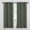 NICETOWN Blackout Curtain Panels, Home Decoration Thermal Insulated Solid Grommet Blackout Drape for Dining Room (Dark Mallard, 1 Pair, 42 by 63-Inch)