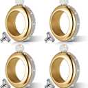 4 Set 3.5 oz Creative Bracelet Flask 304 Stainless Steel Bangle AB Crystal Flasks for Women with Rhinestones Lid Bangle Bracelet Funnel for Party Set (Gold)