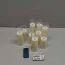 Raycare Flameless Candle with Remote Timer  9 Flickering Acrylic Battery Operated LED Pillar Candles with Embedded Star String for Valentine's Day, Home Decor, and as a Gift (Ivory)