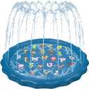 Jasonwell Splash Pad Sprinkler for Kids 60" Splash Play Mat Outdoor Water Toys Inflatable Splash Pad Baby Toddler Pool Boys Girls Children Outside Backyard Dog Sprinkler Pool for Age 1 2 3 4 5 6 7 8 9