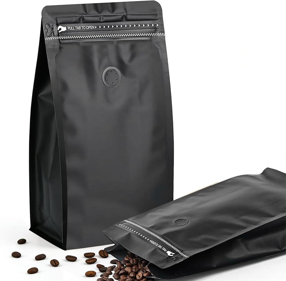 Coffee Bags 30 Pack Different Size 32oz Resealable Stand Up Zip Lock Pouches Airtight Food Storage Bags Coffee Bean Flower Tea Snack Dried Fruit Food with Degassing Valve