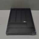 Juvale Bamboo Silverware Organizer for Drawer, Kitchen, 6 Slot Utensil Tray (Black, 17 x 11.75 x 1.75 In)