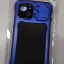 Lanhiem for iPhone 15 Metal Case, [Built-in Camera Kickstand & Glass Screen Protector] Heavy Duty Protective Rugged Full Body Military Grade Shockproof Aluminum Magnetic Cover for iPhone 15 (Blue)