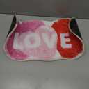 Valentines Bathroom Rug Non-Slip Love Shaped Heart Rug Pink Red Toilet Shower Mat Cute Decor for Bedroom Porch Entryway Floor Door Kitchen Washable Carpet for Home Living Room Decorations