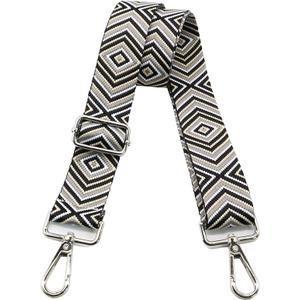 Purses Purse Strap Wide Shoulder Strap Adjustable Replacement,Retro Jacquard Embroidery for Shoulder Bags (Silver Hardwar-6 Prismatics-721)
