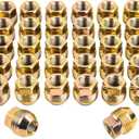 M14x1.5 Lug Nuts for Sliverado Sierra 2500HD/ 3500HD Yukon Avalanche Suburban Express 2500/ C2500/ K2500 Escalade Traverse Yukon OEM Factory 8 Lug Wheels Lug Nuts Set of 32 (Gold)