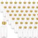 24 Pack 2oz Clear Glass Dropper Bottles, Eye Dropper Bottles with Glass Droppers for Essential Oils, Perfumes(2oz-24Pack, Gold)