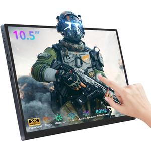 10.5 Inch OLED Touchscreen Portable Monitor - 25601600 2.5K Ultra-Thin External Touch Display with CNC Metal Case & Speaker Travel Secondary Display for Raspberry Pi, Window, macOS, PC, Switch, PS5