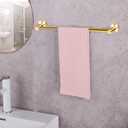 MGahyi Towel Racks for Bathroom-Adjustable Towel Holder(13.18inch-24inch) Sturdy and Rustproof Towel Bar Wall Mounted, Single Towel Bar Rod for Bathroom Accessories (Gold, 2Pcs-Towel Bar)