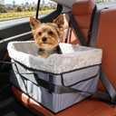 Dog Car Booster Seat for Medium/Small Dogs, Foldable Dog Bed for Car