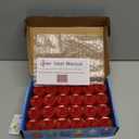 LANKER 24 Pack Flameless Led Tea Lights Candles, Flickering Red Battery Operated Electronic Fake Candles, Decorations for Wedding, Party, Christmas, Halloween (Red)