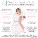 SwaddleDesigns 6-Way Omni Swaddle Sack for Newborn with Wrap & Arms Up Sleeves & Mitten Cuffs, Easy Swaddle Transition, Better Sleep for Baby Boys & Baby Girls, Heavenly Floral, Small, 0-3 Months